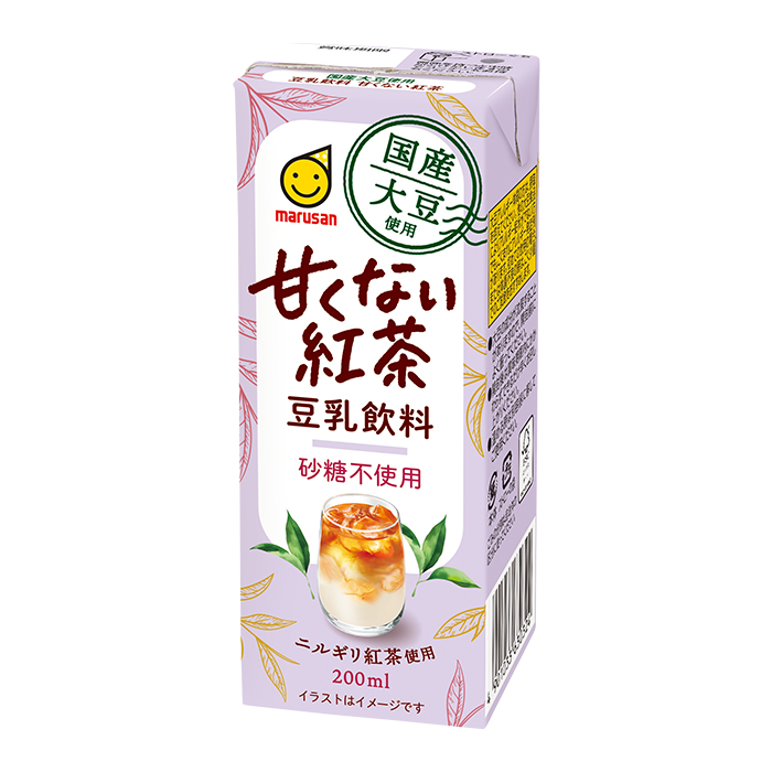 国産大豆使用 豆乳飲料 甘くない紅茶 メイン画像