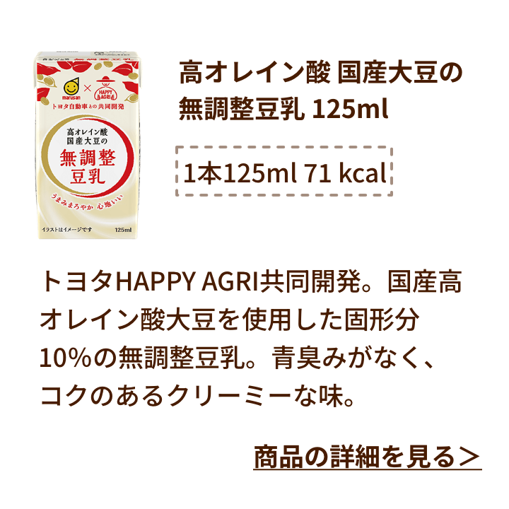 高オレイン酸 国際大豆の無調整豆乳 125ml