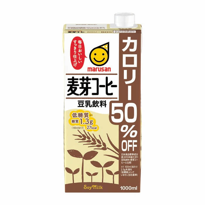 豆乳飲料 麦芽コーヒー カロリー50％オフ 画像1